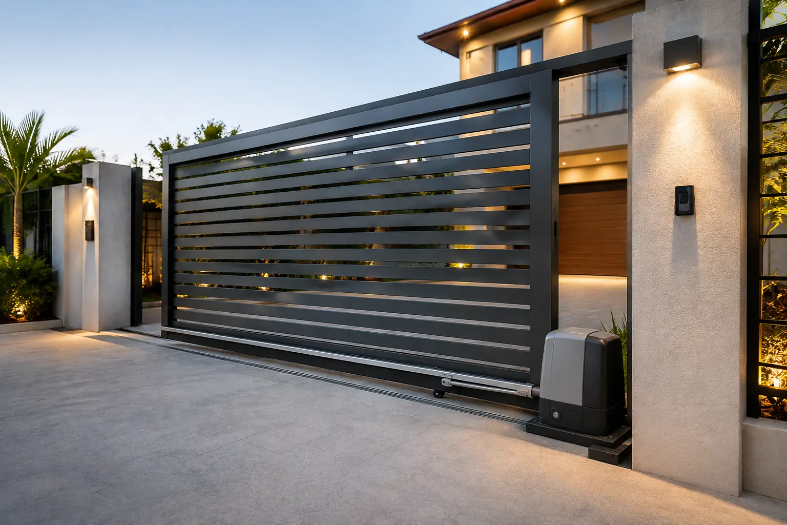 Automatic gate installation